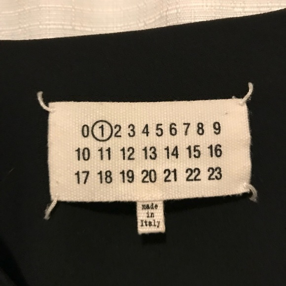 MAISON MARGIELA Long Asymmetric Crepe Dress In Black $1049  Us Size 4 - Picture 5 of 15